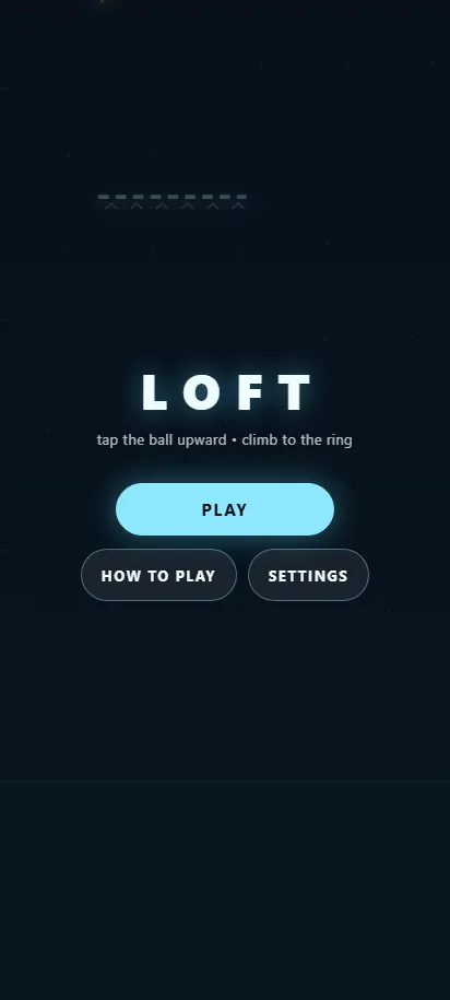 Loft title screen, shown on a phone screen
