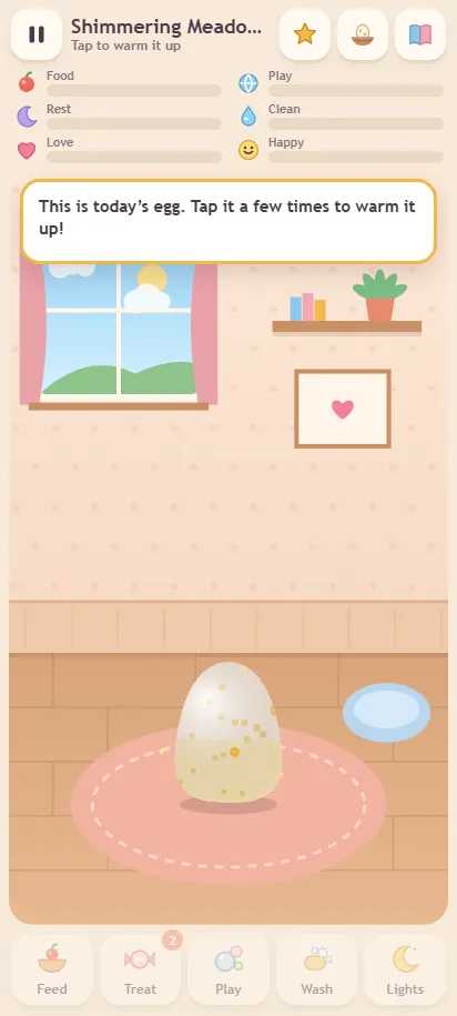 Puffnest gameplay in the middle of a round, shown on a phone screen