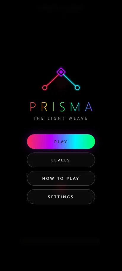 Prisma title screen, shown on a phone screen