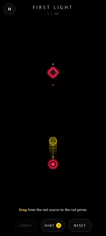Prisma gameplay just after starting a round, shown on a phone screen